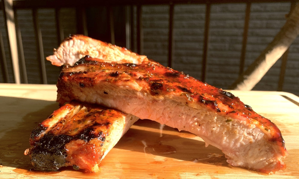 スペアリブのBBQソース焼き